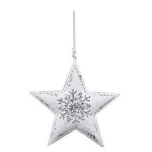 Velká závěsná vánoční dekorace ve tvaru hvězdy s vločkou Ego dekor Tommy