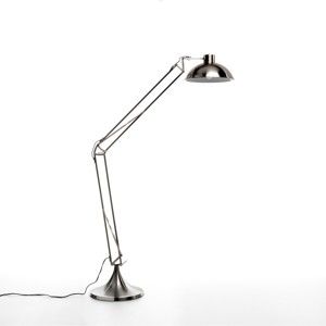 Stojací lampa ve stříbrné barvě Design Twist Isparta Nickel