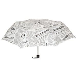 Bílý skládací deštník s motivem novin Le Studio Newspaper