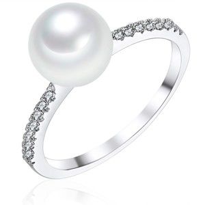 Perlový prsten Pearls Of London South White, vel. 56