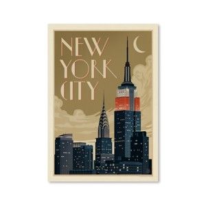 Plakát Americanflat NYC Skyline, 42 x 30 cm
