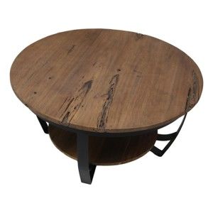 Konferenční stolek s deskou z recyklovaného teakového dřeva HSM collection Susan, ⌀ 85 cm