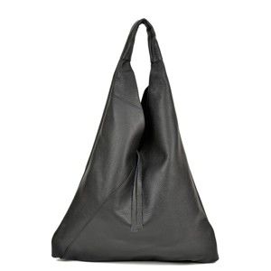 Černá kožená kabelka Anna Luchini Hasico