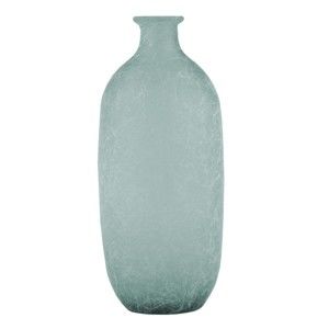 Modrá skleněná váza z recyklovaného skla Ego Dekor Napoles, výška 31 cm