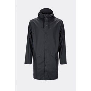 Černá unisex bunda s vysokou voděodolností Rains Long Jacket, velikost L / XL