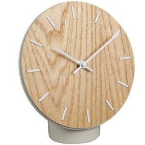Stolní dřevěné hodiny s keramickým podstavcem Le Studio Hygge