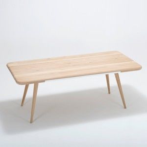 Jídelní stůl s konstrukcí z masivního dubového dřeva se zásuvkou Gazzda Ena, 200 x 100 cm