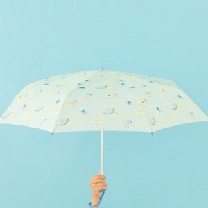 Mátově zelený deštník Mr. Wonderful Cloudy, šířka 108 cm