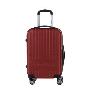 Tmavě červený cestovní kufr na kolečkách s kódovým zámkem SINEQUANONE Iskra, 44 l