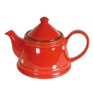 Červená keramická konvice Antic Line Tea Red, 480 ml