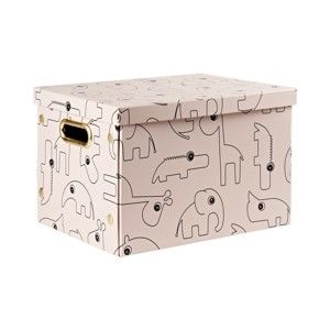 Růžový úložný box Done by Deer Contour