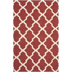 Vlněný koberec Safavieh Ava Red, 274 x 182 cm