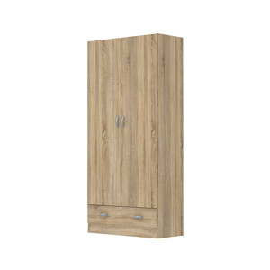 Hnědá šatní skříň Evegreen House Home Spark, výška 170,4 cm