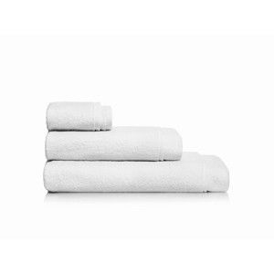 Sada 2 bílých bavlněných ručníků a osušky Maison Carezza Marshan