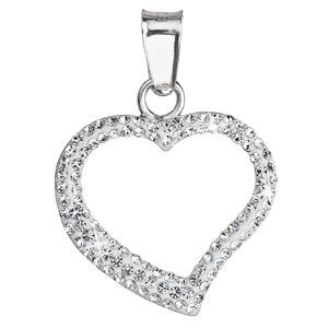 Stříbrný přívěsek se Swarovski krystaly ve tvaru srdce Je Veux Marisso