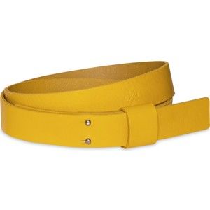 Žlutý pánský kožený pásek Woox Bini Luteus, délka 100 cm