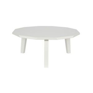 Bílý konferenční stolek z borovicového dřeva WOOOD Twelve, ⌀ 80 cm