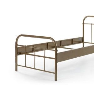 Hnědá kovová dětská postel Vipack Boston, 90 x 200 cm
