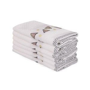 Sada 6 béžových bavlněných ručníků Beyaz Marissol, 30 x 50 cm
