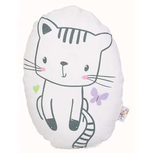 Dětský polštářek s příměsí bavlny Apolena Pillow Toy Cute Cat, 30 x 22 cm