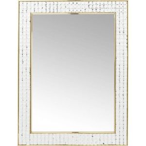 Nástěnné zrcadlo Kare Design Crystals Gold, 80 x 60 cm