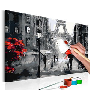 DIY set na tvorbu vlastního obrazu na plátně Artgeist Paris Love, 60 x 40 cm
