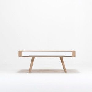 Konferenční stolek z dubového dřeva Gazzda Ena Club, 90 x 90 x 35 cm