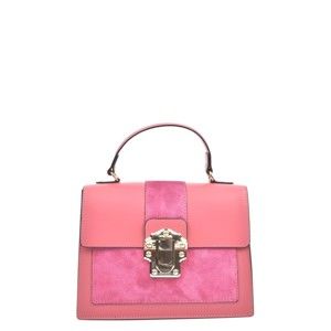 Růžová kožená kabelka Isabella Rhea Antique Rosso