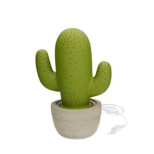 Zelená porcelánová lampa ve tvaru kaktusu Brandani Cactus