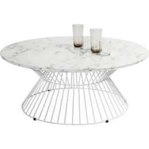 Bílý odkládací stolek Kare Design Cintura, ⌀ 90 cm