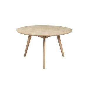 Konferenční stolek z běleného dubového dřeva Folke Yumi, ∅ 9 cm