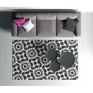Černo-bílý koberec Oyo home Suzzo Smielo, 100 x 150 cm