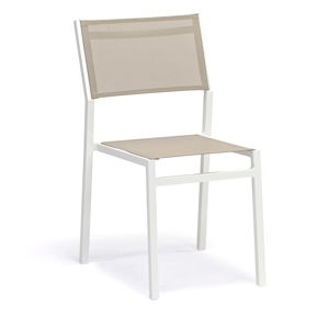 Sada 4 šedo-bílých zahradních židlí Ezeis Zephyr