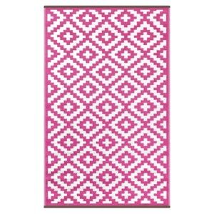 Růžovo-béžový oboustranný koberec vhodný i do exteriéru Green Decore Enough, 120 x 180 cm