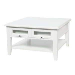 Bílý konferenční stolek Folke Kosse, 80 x 80 cm
