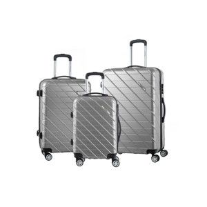 Sada 3 šedých cestovních kufrů na kolečkách Murano Americano