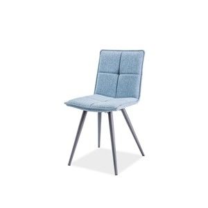 Světle modrá polstrovaná jídelní židle Signal Dario