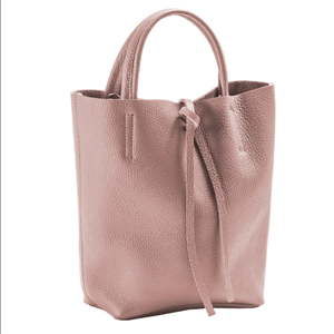 Světle růžová kabelka z pravé kůže Andrea Cardone Kuliga