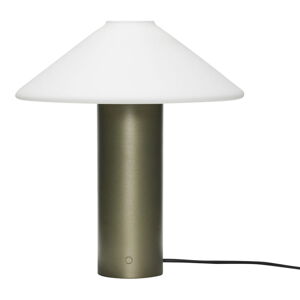 Tmavě zelená stolní lampa se skleněným stínidlem (výška 40 cm) Orbit – Hübsch
