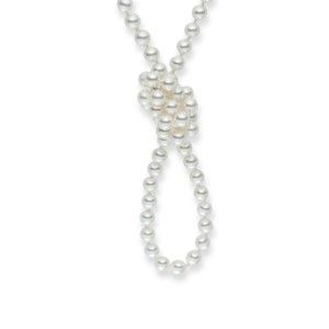Bílý perlový náhrdelník Pearls Of London, délka 90 cm