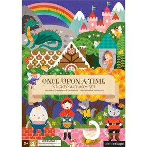 Skládací deska se znovupoužitelnými samolepkami Petit collage Fairy Tales