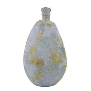 Bledě modrá váza z recyklovaného skla s patinou Ego Dekor Simplicity, výška 47 cm