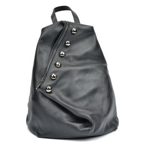 Černý kožený dámský batoh Luisa Vannini Fruhlo