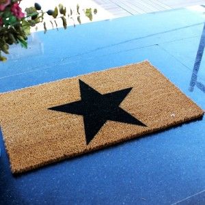 Rohožka Doormat Black Star, 70 x 40 cm