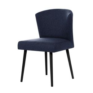 Tmavě modrá jídelní židle s černými nohami My Pop Design Richter