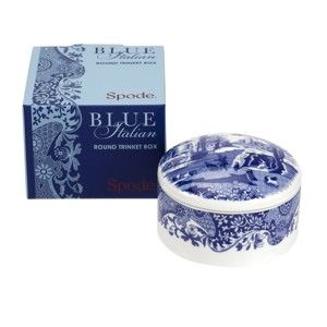 Bílomodrá porcelánová dóza Spode Blue Italian Floreale
