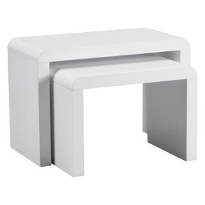 Sada 2 bílých konferenčních stolků Design Twist Cuttack