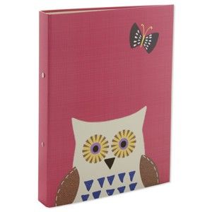 Růžové desky na dokumenty A4 GO Stationery Owls