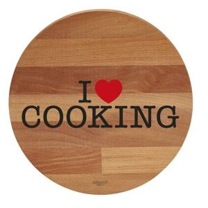 Prkénko z bukového dřeva Bisetti I Love Cooking, ø 30 cm