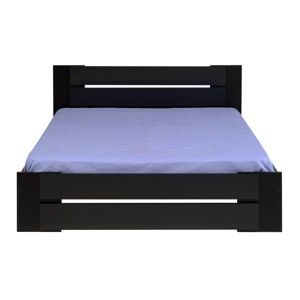 Černá dvoulůžková postel Parisot Arlette, 160 x 200 cm